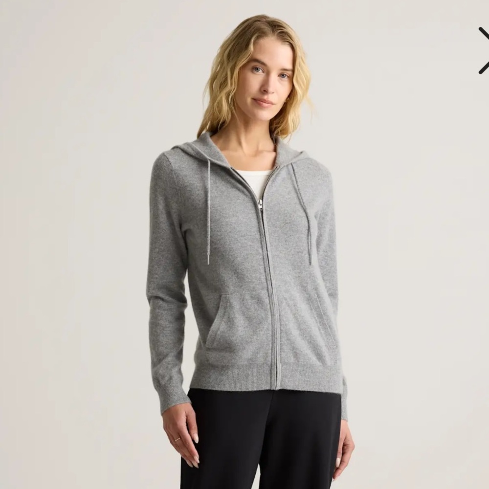 Quince Cashmere Zip Hoodie